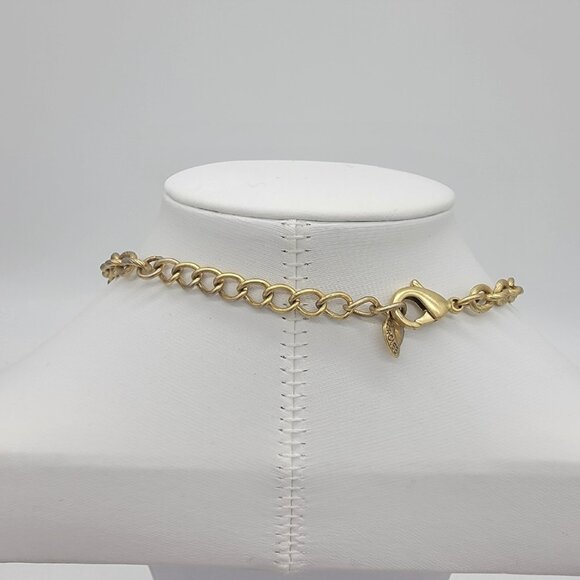 Vintage CAROLEE Statement Orange Goldtone‎ Collar Necklace - Picture 3 of 6